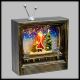 TV H22cm Vintage GLITTER LED BIANCO CALDO a batteria