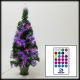 Albero di natale fibre ottiche H 100 cm multicolor e giochi di luce 