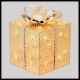 Pacco regalo H16.5cm 20 led a luce fissa|Batteria timer. Bianco caldo