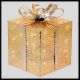Pacco regalo H25cm 40 led a luce fissa|Batteria timer. Bianco caldo