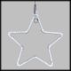 Stella in tubo luminoso Ø 30 cm 96 led Flashled Diamond bianco ghiaccio