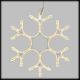 Fiocco di neve in tubo luminoso 50 cm, 384 led flashled, bianco caldo