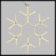 Fiocco di neve in tubo luminoso 70 cm, 576 led flashled diamond, bianco caldo