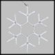 Fiocco di neve in tubo luminoso 70 cm, 576 led flashled diamond, bianco ghiaccio