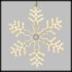 Fiocco di neve in tubo luminoso 60 cm, 840 led flashled, bianco caldo