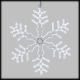 Fiocco di neve in tubo luminoso 60 cm, 840 led flashled diamond, bianco ghiaccio