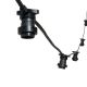 Catena 5 m con 5 portalampade E27, prolungabile, cavo nero, vintage Led Pro