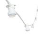 Catena 5 m con 5 portalampade E27, prolungabile, cavo bianco, vintage Led Pro