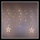 Tenda di luci decorata con stelle H80 cm, 150 led bianco caldo