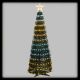 Albero conico 234 gocce di luce pixel led, H150CM, bianco classic e ghiaccio