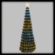 Albero conico 304 gocce di luce pixel led, H180CM, bianco classic e ghiaccio