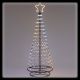 Albero conico H200cm con gocce di luce bianco ghiaccio e bianco classic