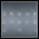 Tenda di luci decorata con Bunch H70 cm, 300 led bianco ghiaccio
