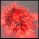 catena da 20 m luminosa per decorazioni natalizie con cavo bianco e luci maxi led rosse

