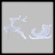 Renna luminosa con slitta H65cm 220 gocce led bianco ghiaccio