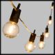 Catena luminosa 9,5 m, 20 lampadine E12 party light, filament led bianco caldo