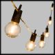 Catena prolunga 4 m, 10 lampadine E12 party light, filament led bianco caldo