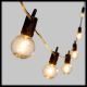 Catena solare 5 m, 12 lampadine party light, filament led bianco caldo