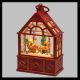 Decorazione con Babbo Natale su slitta con renna