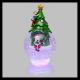 Sfera con Babbo Natale ed albero