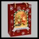 Borsa shopper con Babbo Natale epupazzo su slittino