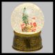 Sfera di vetro con albero e Babbo Natale