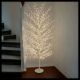 Albero luminoso champagne, h 200cm, 1120 microled bianco caldo e bianco freddo, flashled diamond