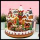 Villaggio|Candy Village con trenino rotante e musiche natalizie h 25cm