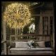 Sfera luminosa champagne Twig Ball, Ø 60 cm, 1200 microled flashled diamond, bianco caldo e bianco freddo