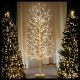 Albero luminoso champagne, h 120cm, 330 microled flashled diamond, bianco caldo e bianco freddo