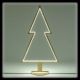 Albero di Natale h 90 cm, legno sbiancato ed illuminazione interna RGB & bianco caldo