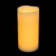 candela in cera avorio ø 10 x h 20 cm a batteria - effetto fiamma - led bianco classic