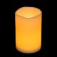 candela in cera ø 10 x h 15 cm a batteria - effetto fiamma - led bianco classic