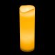 candela in cera avorio ø 10 x h 30 cm a batteria timer - effetto fiamma - led bianco classic