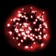 Catena luminosa 7,50 m, 180 led reflex con controller, rosso
