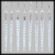 Catena natalizia 2,4 m|8 ghiaccioli H22 cm led bianco freddo