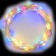 Catena di luci 22,5 m, 300 microled memory controller, metal silver, multicolor