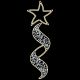 Decorazione natalizia laterale per lampioni Twisting Star - 72 x 206 cm