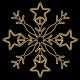 Motivo luminoso a Led fiocco di neve Starry Flake H 163 cm, bianco caldo