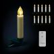 Kit 10 candele a batteria luce fissa per albero di Natale, bianco classic