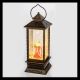 Lanterna natalizia con neve glitter, h 27,5, a batteria, luce fissa, bianco classic