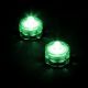 Set 2 candele subacquee a batteria luce fissa, verde