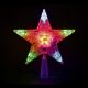 Puntale a Stella per albero di Natale - 10 Led a batteria - on-off Flashing - multicolor