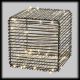 Cubo 3D 27 cm, 60 led a luce fissa, bianco naturale 4000°K