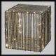Cubo 3D 37 cm, 100 led a luce fissa, bianco naturale 4000°K
