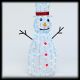 Pupazzo di neve in acrilico h 90 cm, 180 Led bianco ghiaccio