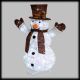 Pupazzo di neve 3D 60 Led Flashled, H 60 cm, bianco ghiaccio
