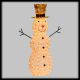 Pupazzo di neve 3D H 120 cm 260 led bianco tradizionale