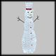 Pupazzo di neve in acrilico h 150 cm 320 Led bianco ghiaccio
