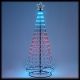 Albero conico 304 gocce di luce pixel led, H 200 cm, RGB